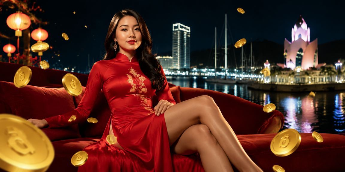 Khung cảnh giải trí sôi động tại Nha Trang với áo dài truyền thống và không khí casino hiện đại